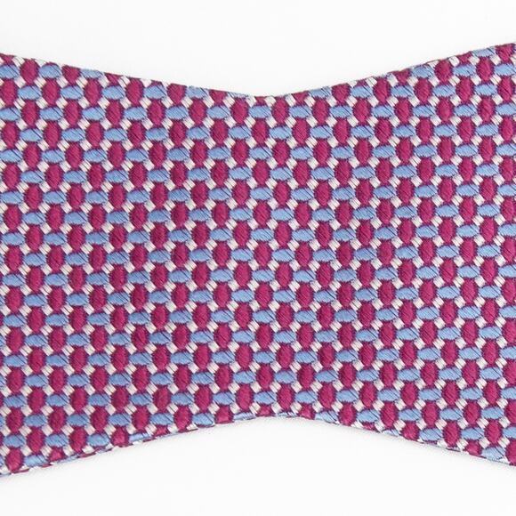Daniel Cremieux Maroon Blue Pink 100% Silk Self Tie Bow Tie - Picture 4 of 7